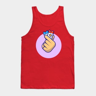Hand Sign Love With ticket Cartoon Vector Icon Illustration Tank Top